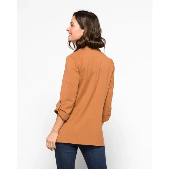 Skies are Blue Women Camel Boyfriend Oversized Blazer XL New With Tags - Picture 3 of 6